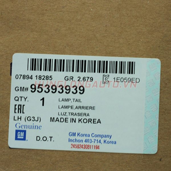 Đèn hậu miếng ngoài Daewoo Lacetti CDX 2010 | 95088111-95393939-95965221